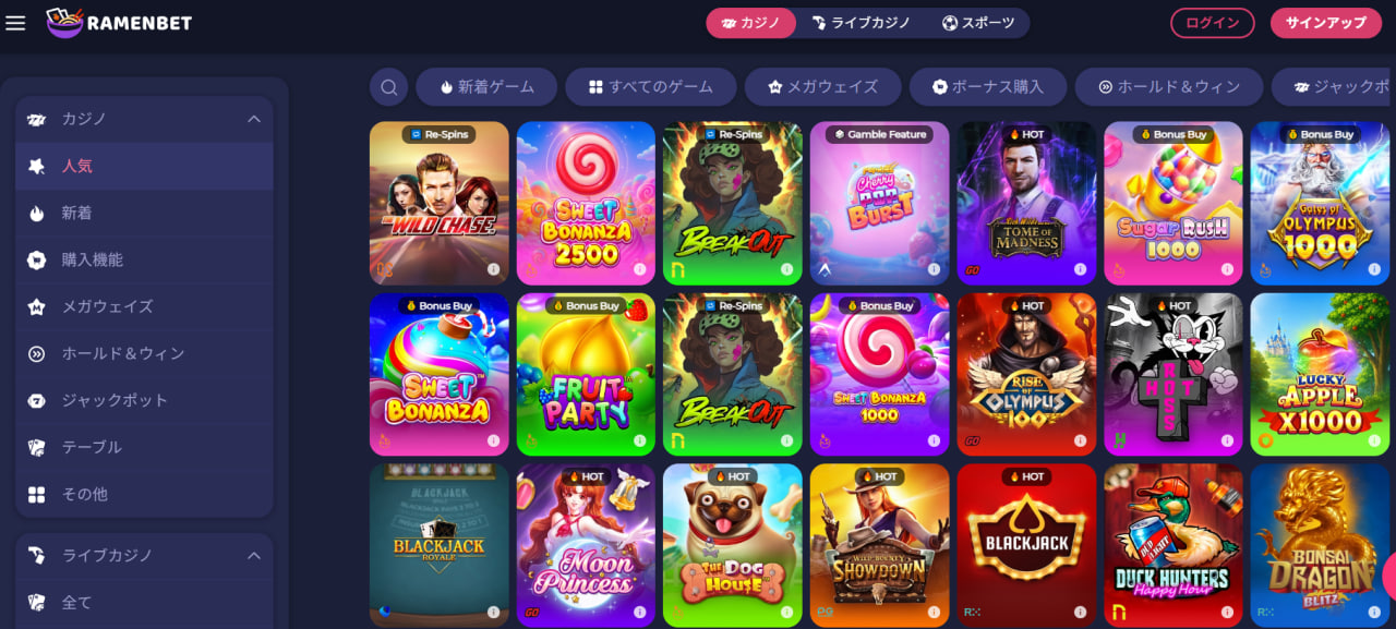 オンラインカジノ出金早い Ramenbet